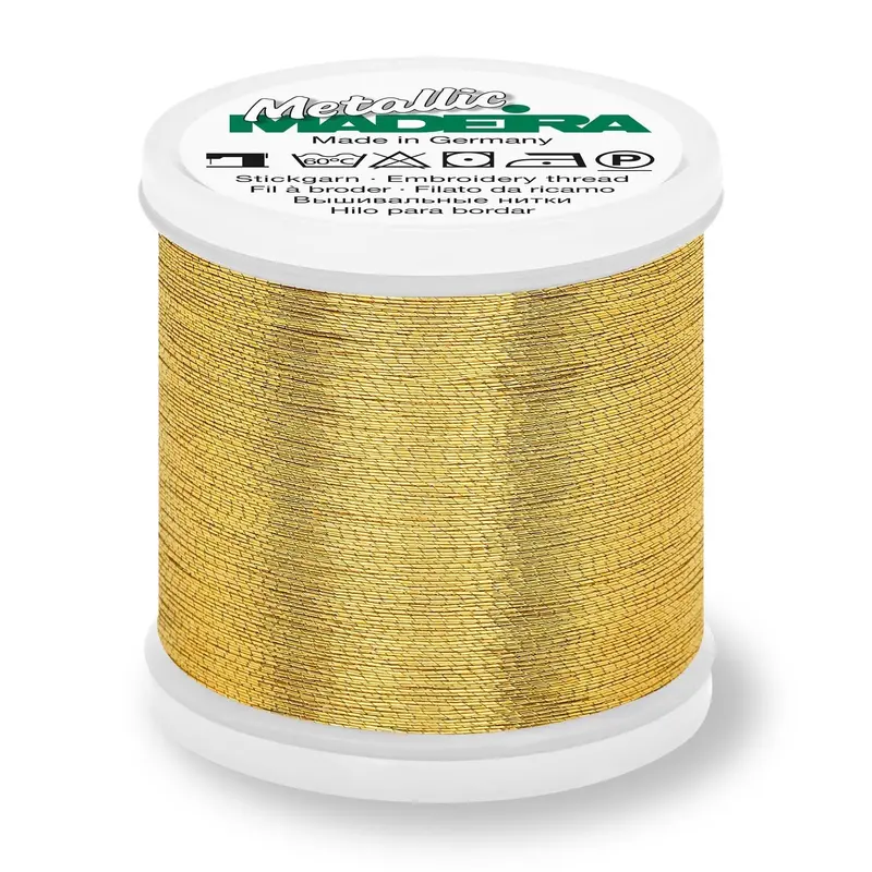 Madeira Smooth Metallic Embroidery Thread | Gold 7 1
