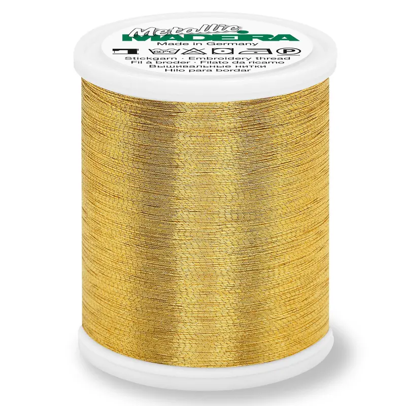 Madeira Smooth Metallic Embroidery Thread | Gold 7 2