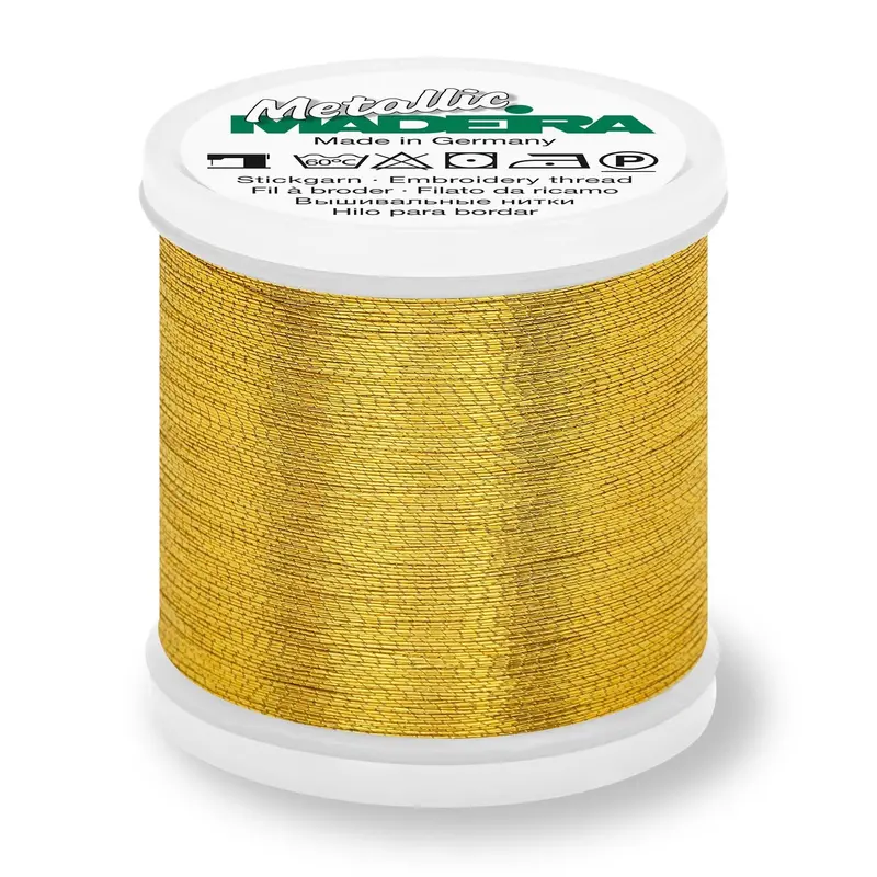Madeira Smooth Metallic Embroidery Thread | Gold 8 1