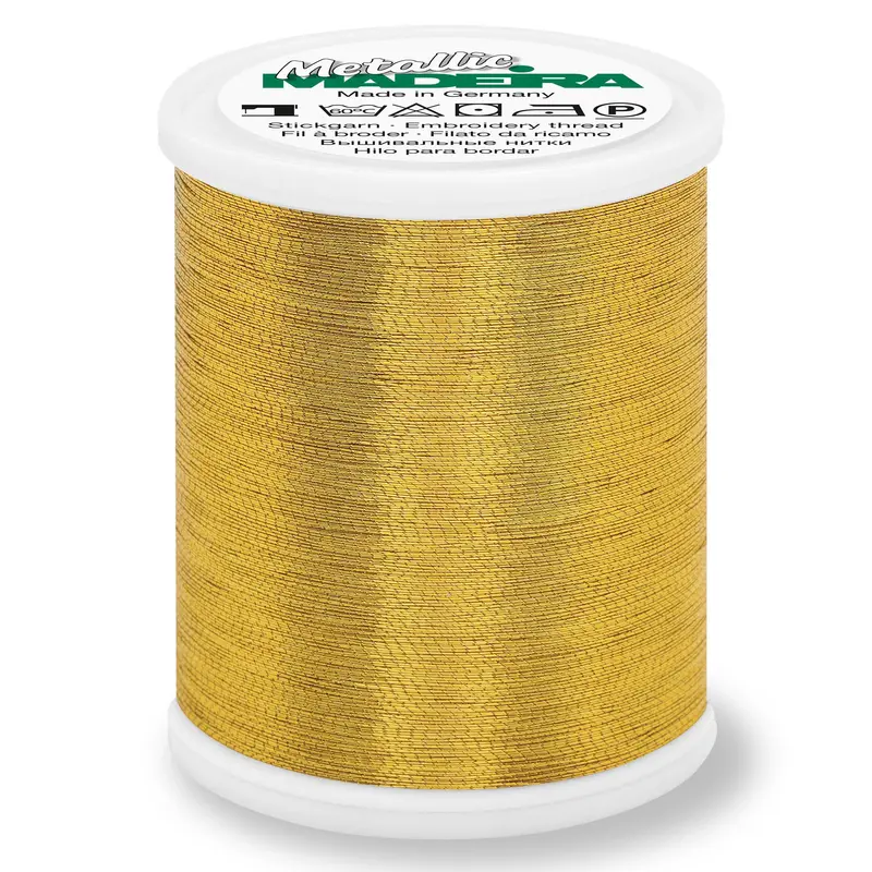 Madeira Smooth Metallic Embroidery Thread | Gold 8 2