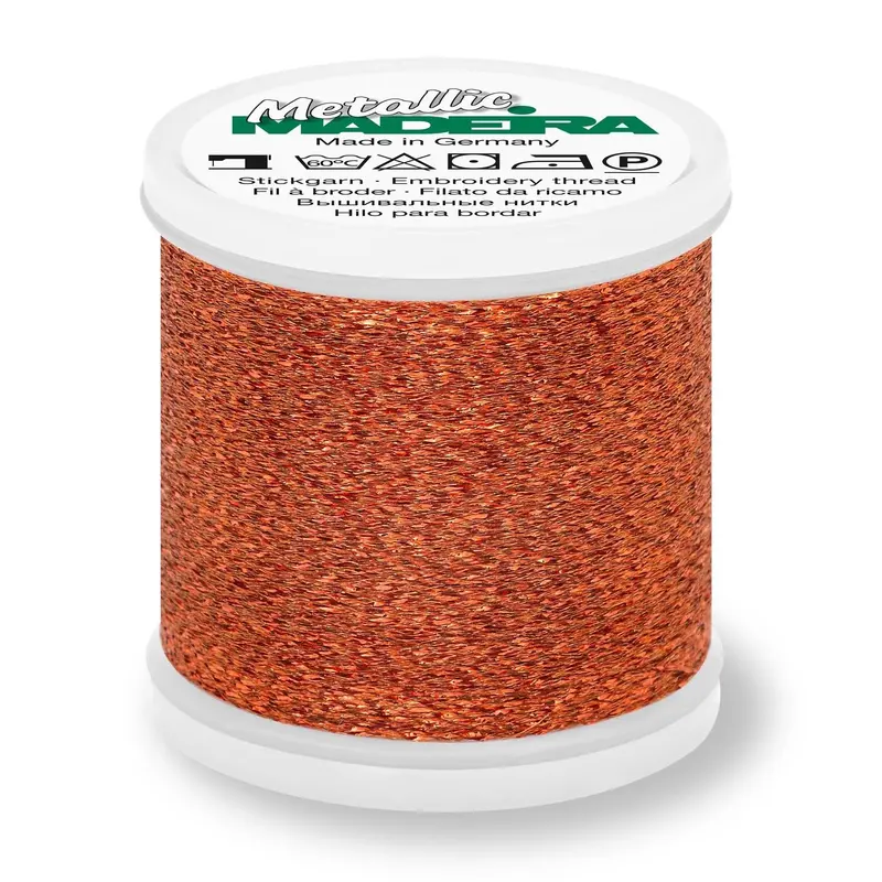 Madeira Textured Metallic Embroidery Thread, 200M Copper 1