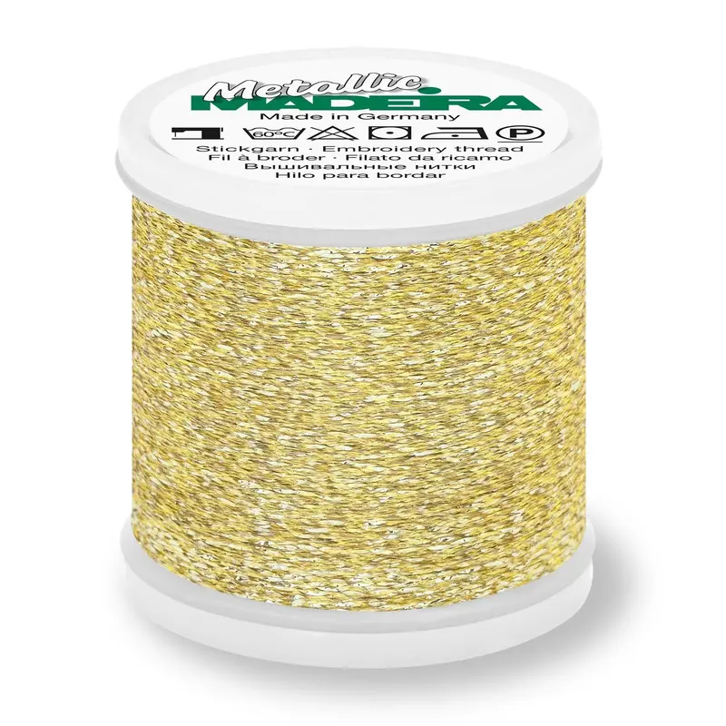 Madeira Textured Metallic Embroidery Thread, 200M Gold 24 1