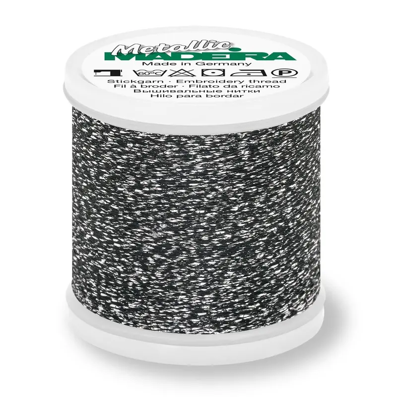 Madeira Textured Metallic Embroidery Thread, 200M Grey 1