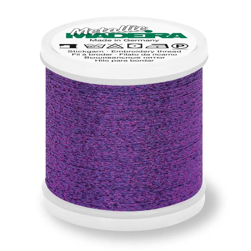 Madeira Textured Metallic Embroidery Thread, 200M Purple 1