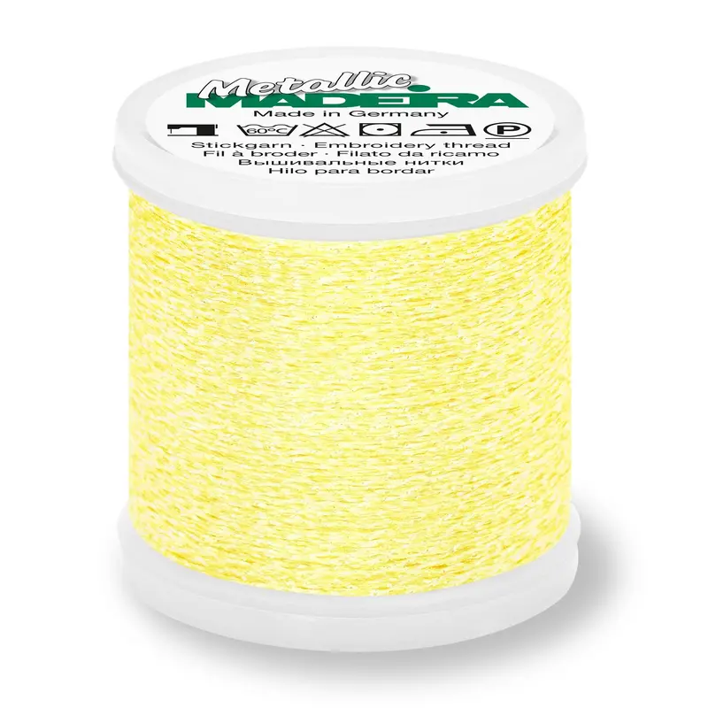 Madeira Textured Metallic Embroidery Thread, 200M Yellow 1