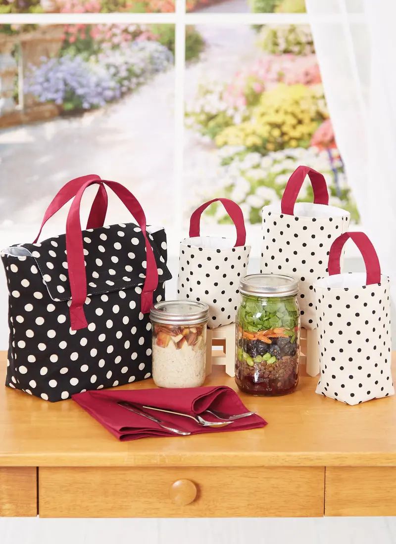 Mccalls 8297 Lunch Bag, Jar Sacks And Napkin Sewing Pattern 1
