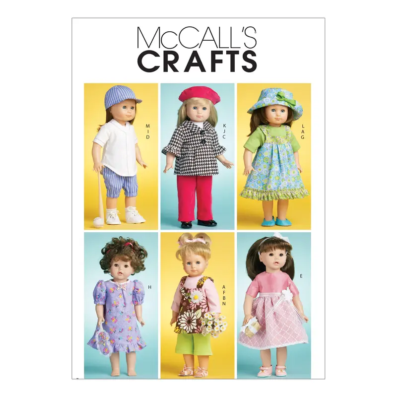 Mccall's Sewing Pattern 6137 Clothes For 18 Inch Doll 1