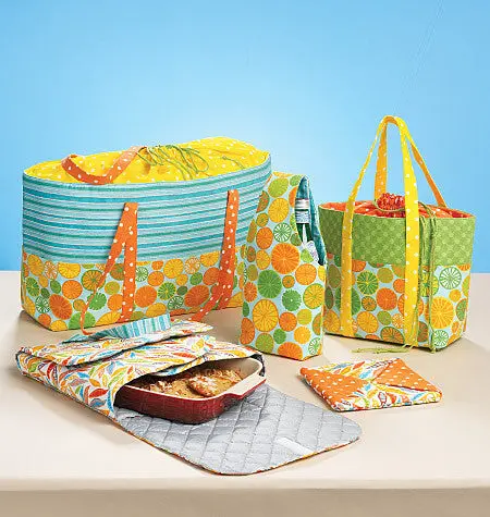 Mccall's Sewing Pattern 6338 Picnic Tote And Accessories 1
