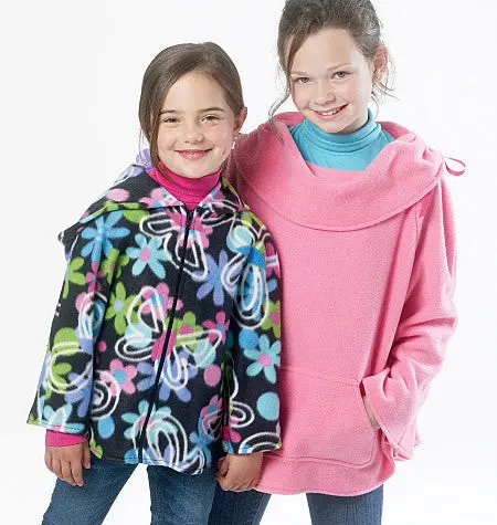Mccall's Sewing Pattern 6431 Girls' Poncho Coats 1