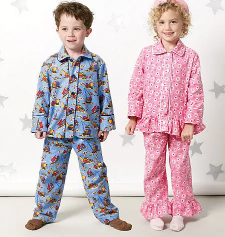 Mccall's Sewing Pattern 6458 Kid's Pyjamas 1