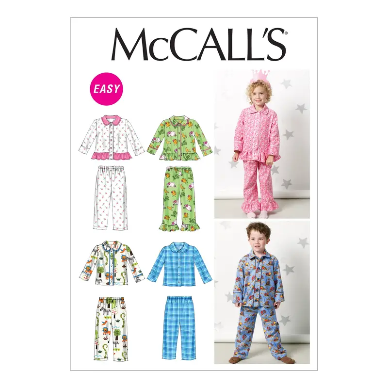 Mccall's Sewing Pattern 6458 Kid's Pyjamas 2