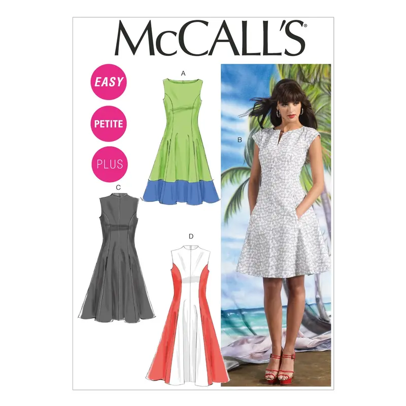Mccall's Sewing Pattern 6741 Fit And Flare Dresses 2