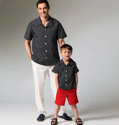 Mccall's Sewing Pattern 6972 Men's/Boys' Shirt, Shorts And Pants 1