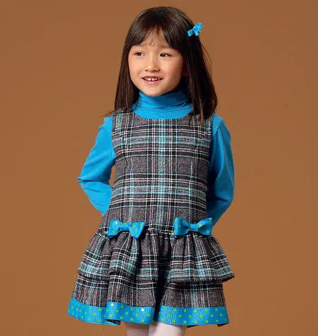Mccall's Sewing Pattern 7008 Girls' Jumper Dresses 1