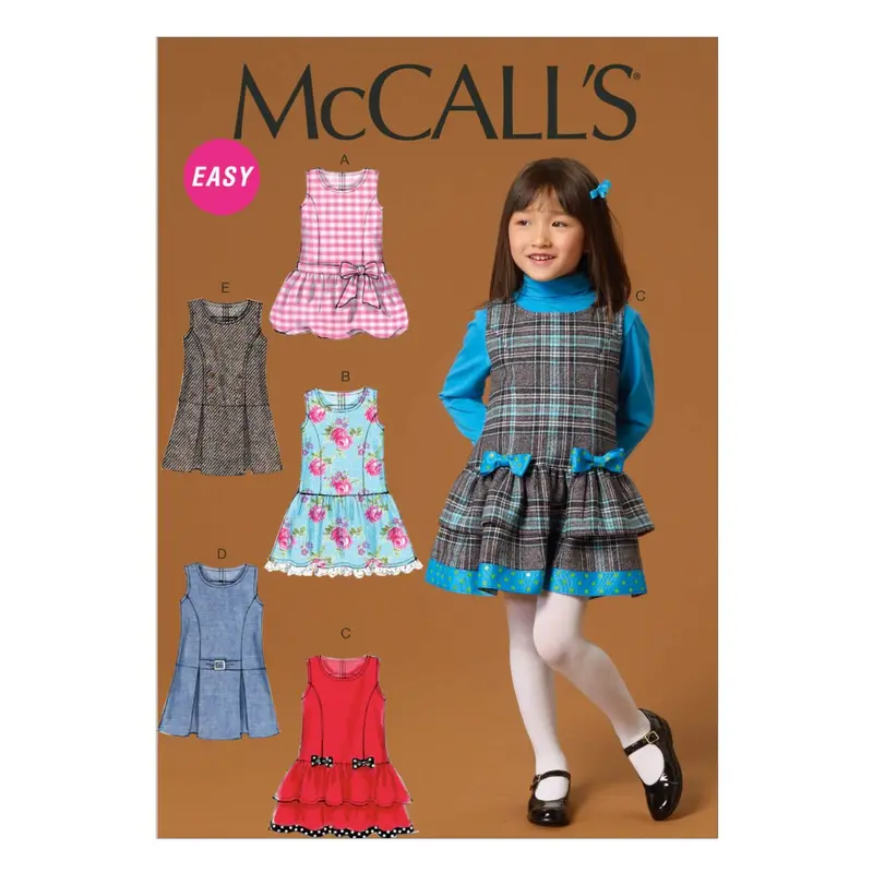 Mccall's Sewing Pattern 7008 Girls' Jumper Dresses 2