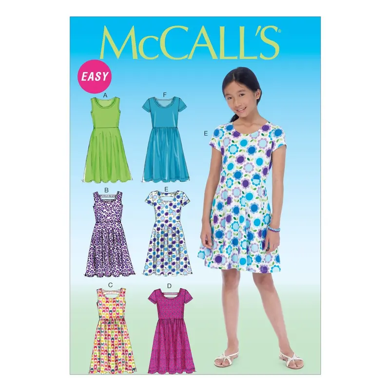 Mccall's Sewing Pattern 7079 Girls'/Girls' Plus Dresses 1