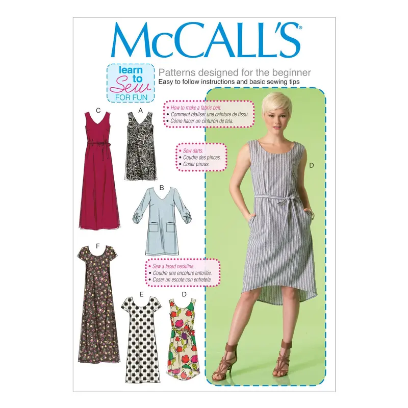Mccall's Sewing Pattern 7120 Dresses And Belt 2