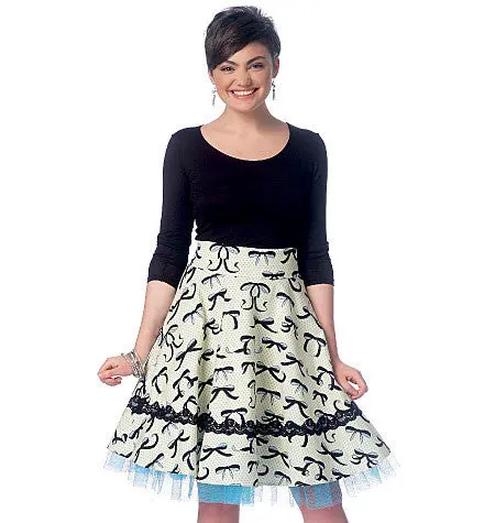 Mccall's Sewing Pattern 7197 Flared Skirts 1