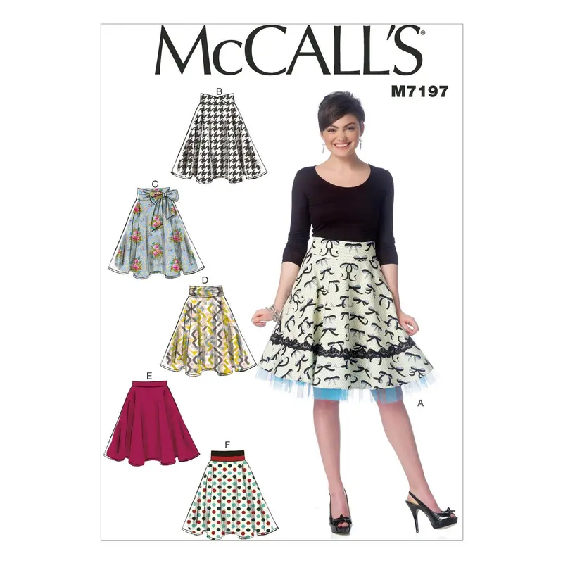Mccall's Sewing Pattern 7197 Flared Skirts 2