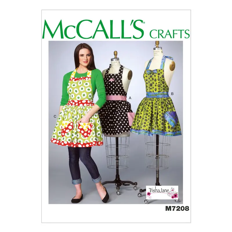 Mccall's Sewing Pattern 7208 Misses' Aprons And Petticoat 2
