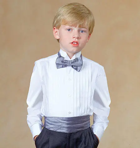 Mccall's Sewing Pattern 7223 Boys' Lined Vests, Cummerbund, Bow Tie And Neck 1