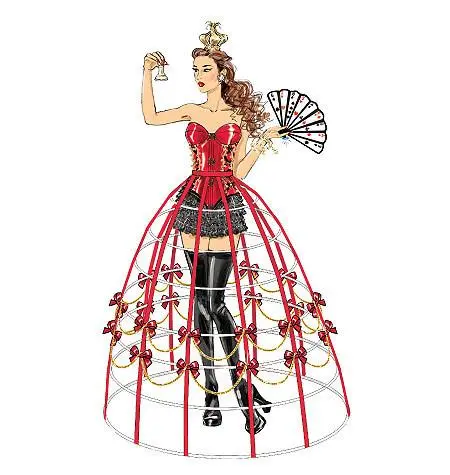 Mccall's Sewing Pattern 7306 Corsets, Shorts, Collars, Hoop Skirts And Crown 1