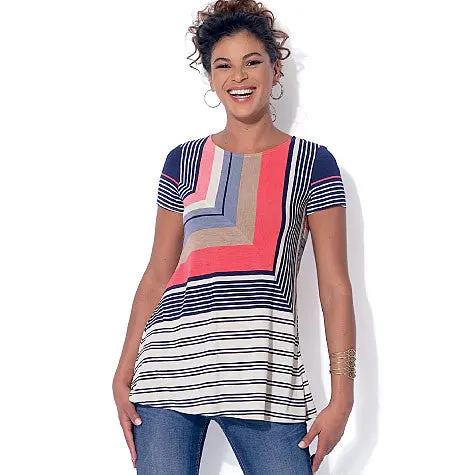 Mccall's Sewing Pattern 7323 Misses' Asymmetrical Seam Detail Tops 1