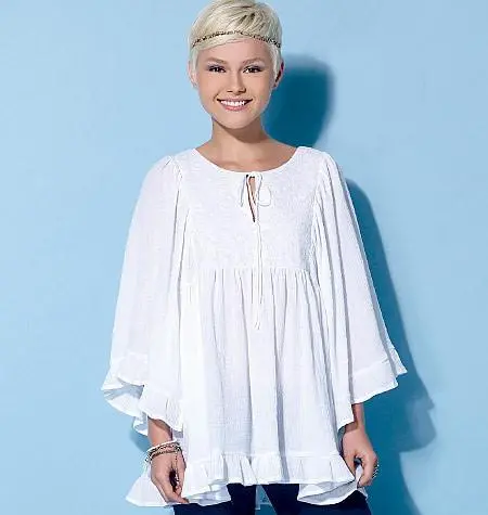 Mccall's Sewing Pattern 7325 Misses' Gathered Tops And Tunics 1