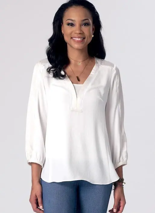 Mccall's Sewing Pattern 7357 Misses' Banded Tops With Yoke 1