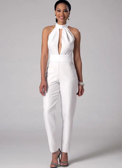 Mccall's Sewing Pattern 7366 Misses' Pleated Rompers, Jumpsuits And Belt 1