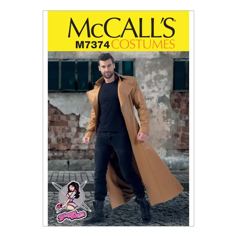 Mccall's Sewing Pattern 7374 Yaya Han Mens Collared And Seamed Coats 2