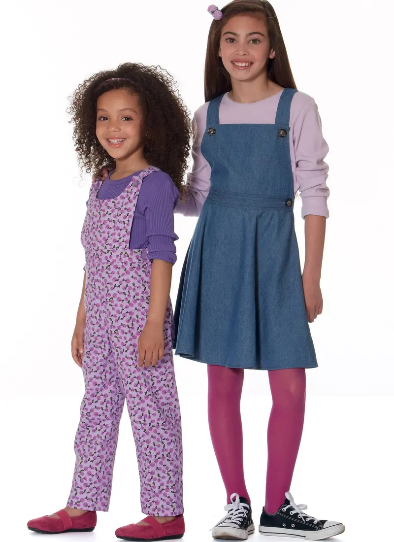 Mccall's Sewing Pattern 7459 Children's/Girls' Jumpers And Overalls 1