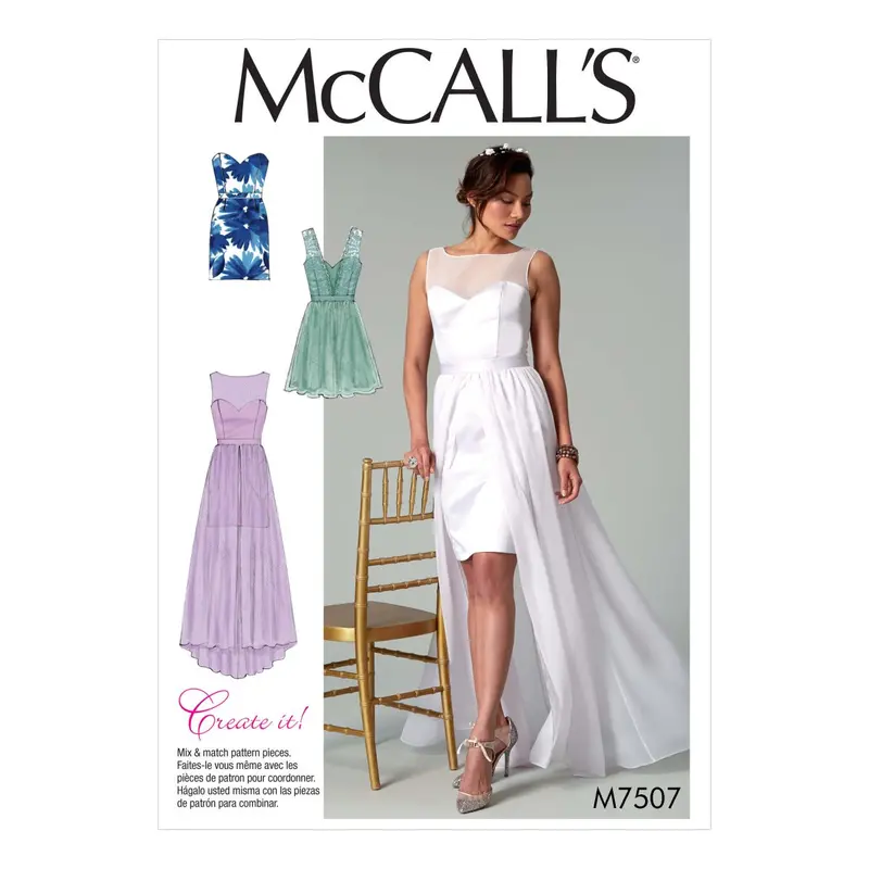 Mccall's Sewing Pattern 7507 Misses' Sweetheart Bridal Dresses 2