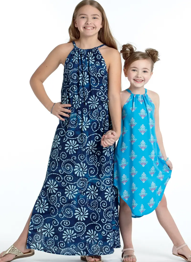Mccall's Sewing Pattern 7589 Gathered Neckline Sleeveless Dresses 1