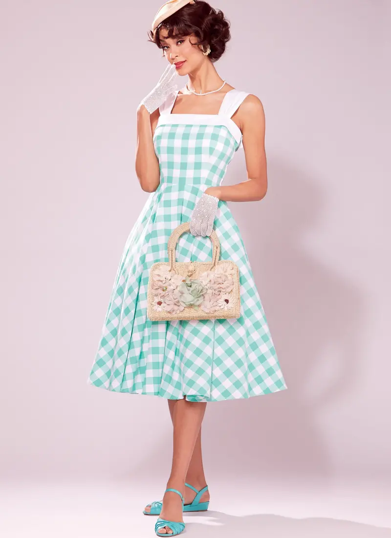 Mccall's Sewing Pattern 7599 Lined Flared Dresses With Petticoat 1