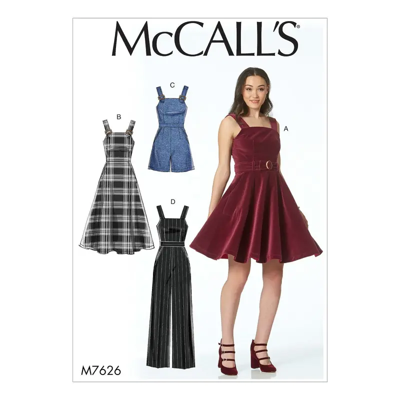 Mccall's Sewing Pattern 7626 Dresses, Romper, And Jumpsuit With Pockets 2