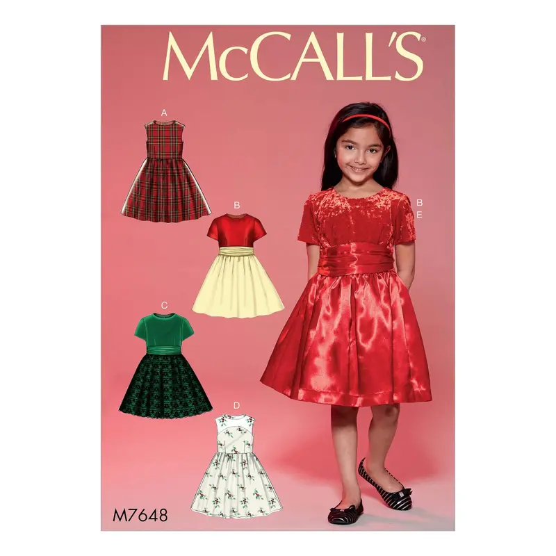 Mccall's Sewing Pattern 7648 Gathered Dresses With Petticoat And Sash 2