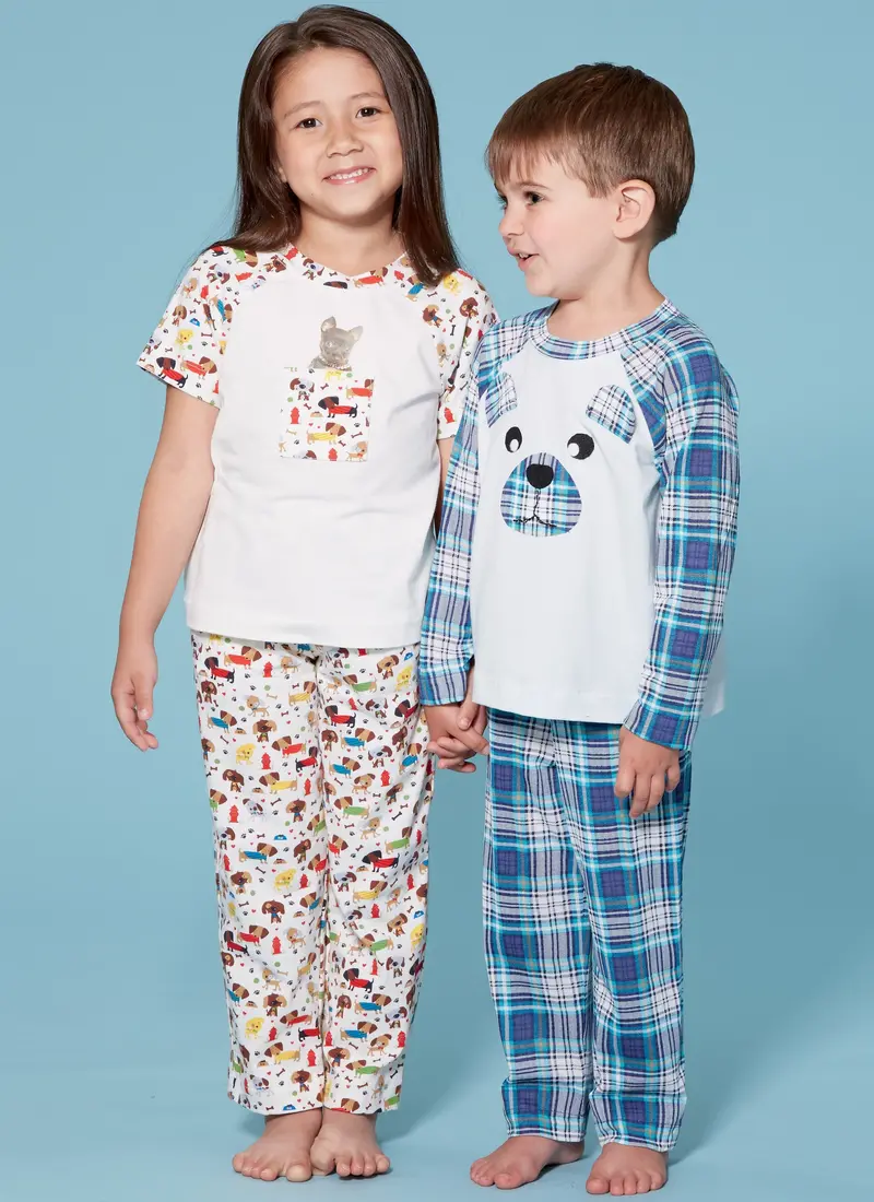 Mccall's Sewing Pattern 7678 Children's Animal Themed Pyjamas 1
