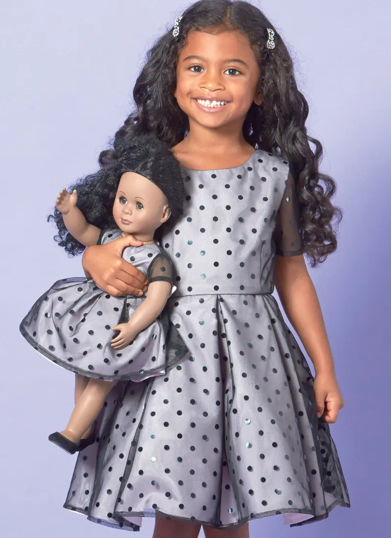 Mccall's Sewing Pattern 7707 Dresses For Girls And Dolls 2