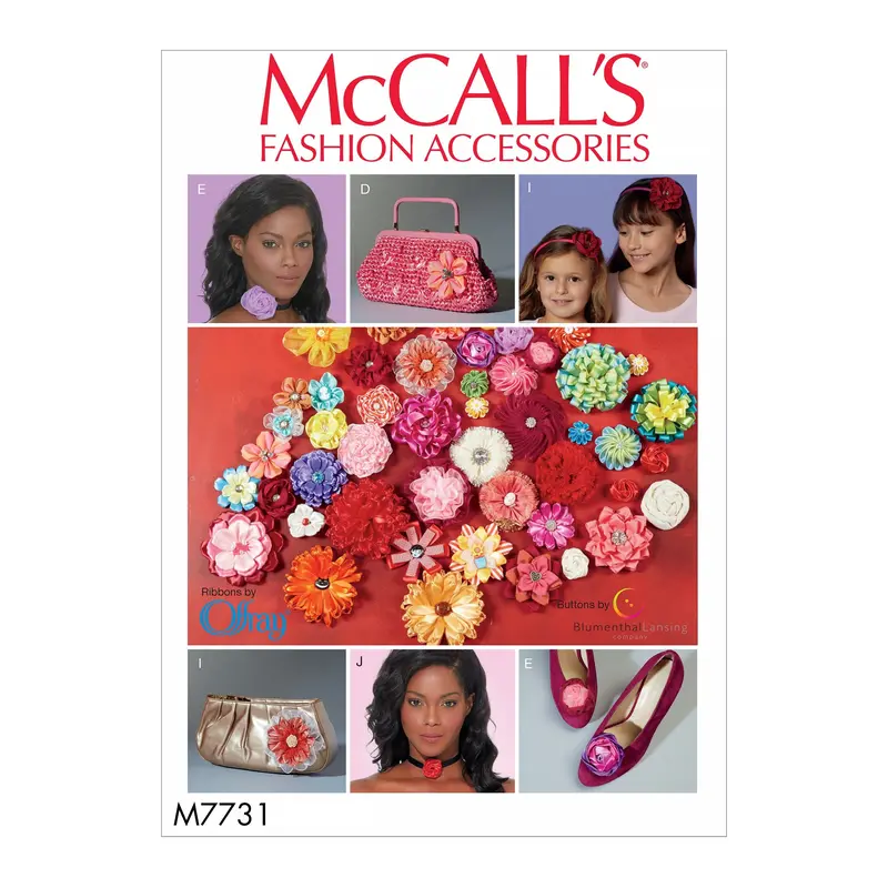 Mccall's Sewing Pattern 7731 Ribbon Flowers 1