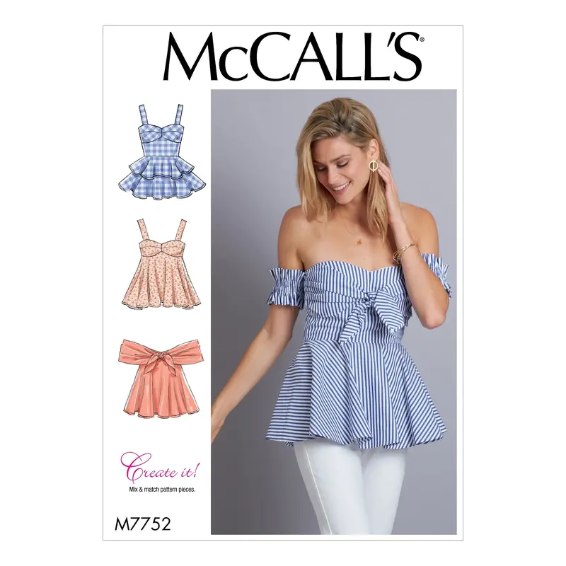Mccall's Sewing Pattern 7752 Misses' Tops 2