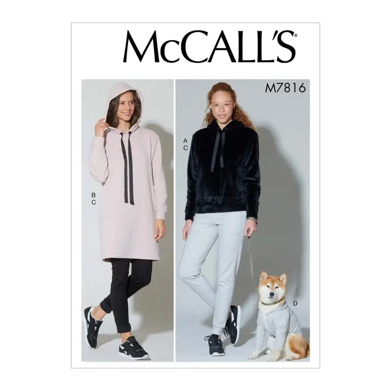 Mccall's Sewing Pattern 7816 Top, Dress, Pants And Dog Coat 2