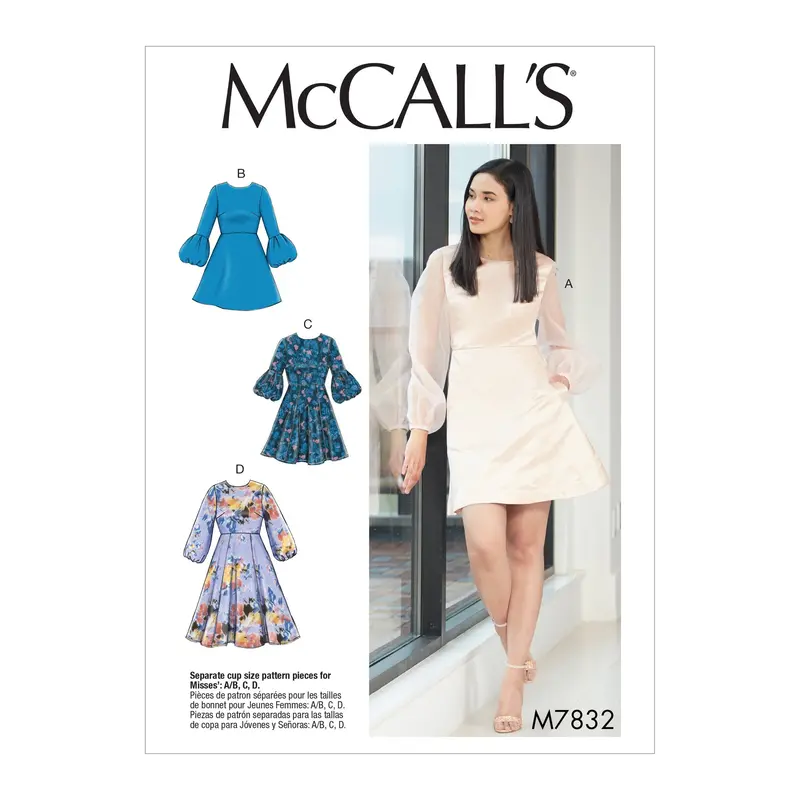 Mccall's Sewing Pattern 7832 Misses' Midi Dresses 2