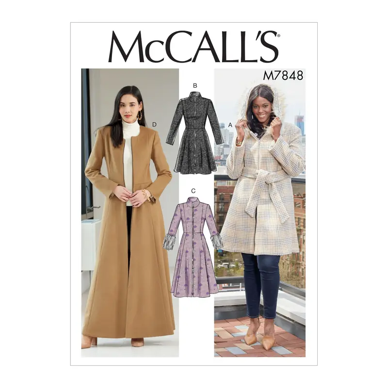 Mccall's Sewing Pattern 7848 Ladies Coat Pattern 2