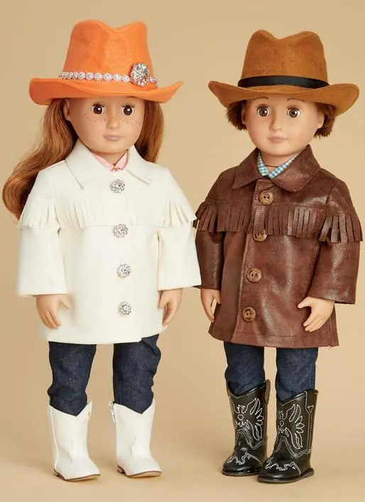 Mccall's Sewing Pattern 7883 Doll Clothes, Hat And Belt 2