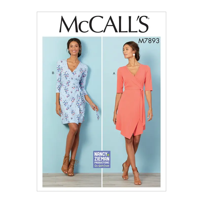 Mccall's Sewing Pattern 7893 Ladies Wrap Dresses 2