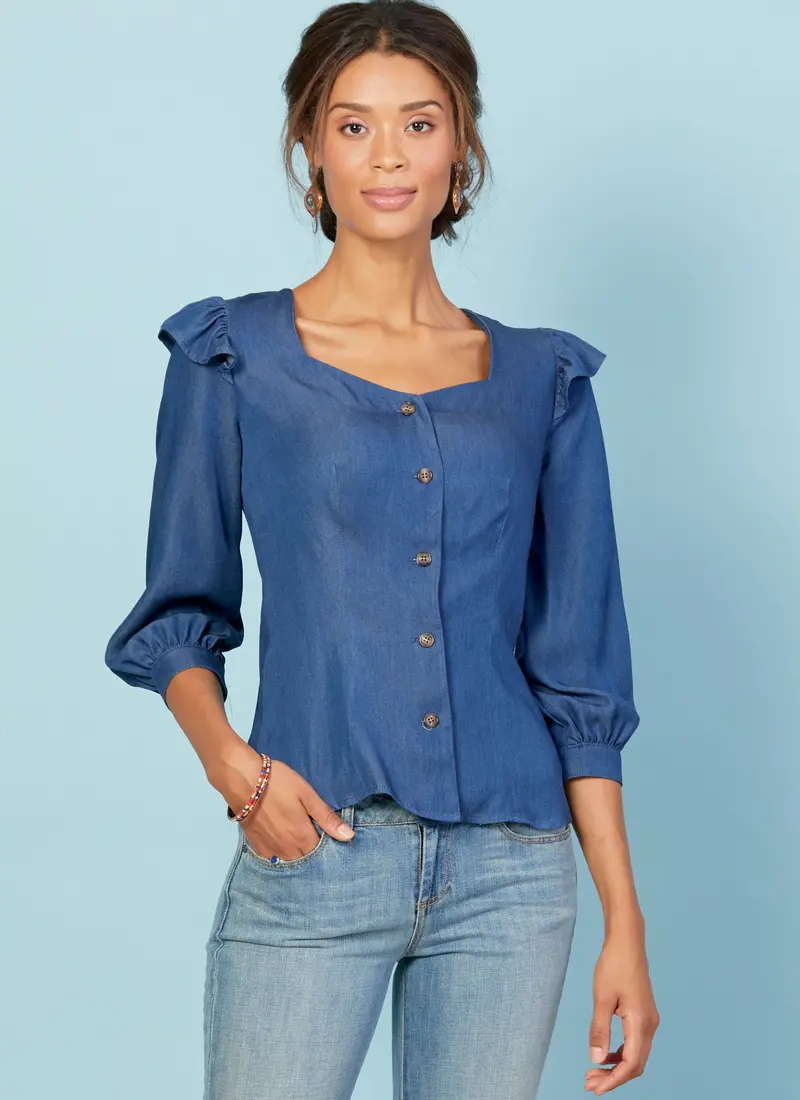 Mccall's Sewing Pattern 7900 Ladies Puff Sleeve Tops 1