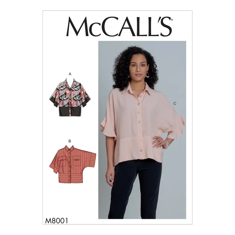 Mccall's Sewing Pattern 8001 Blouses 2