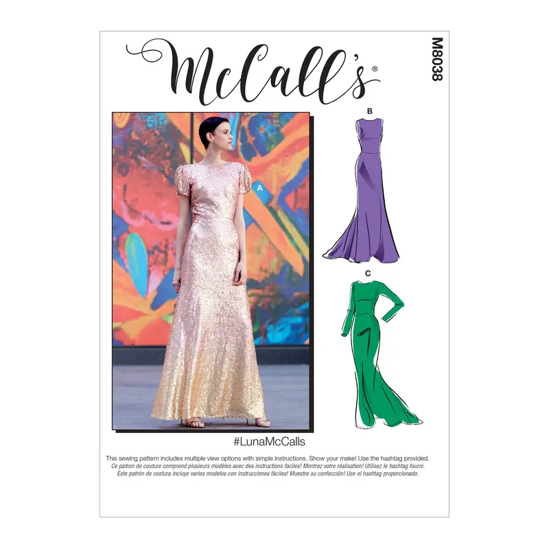Mccall's Sewing Pattern 8038 Special Occasion Dresses 2
