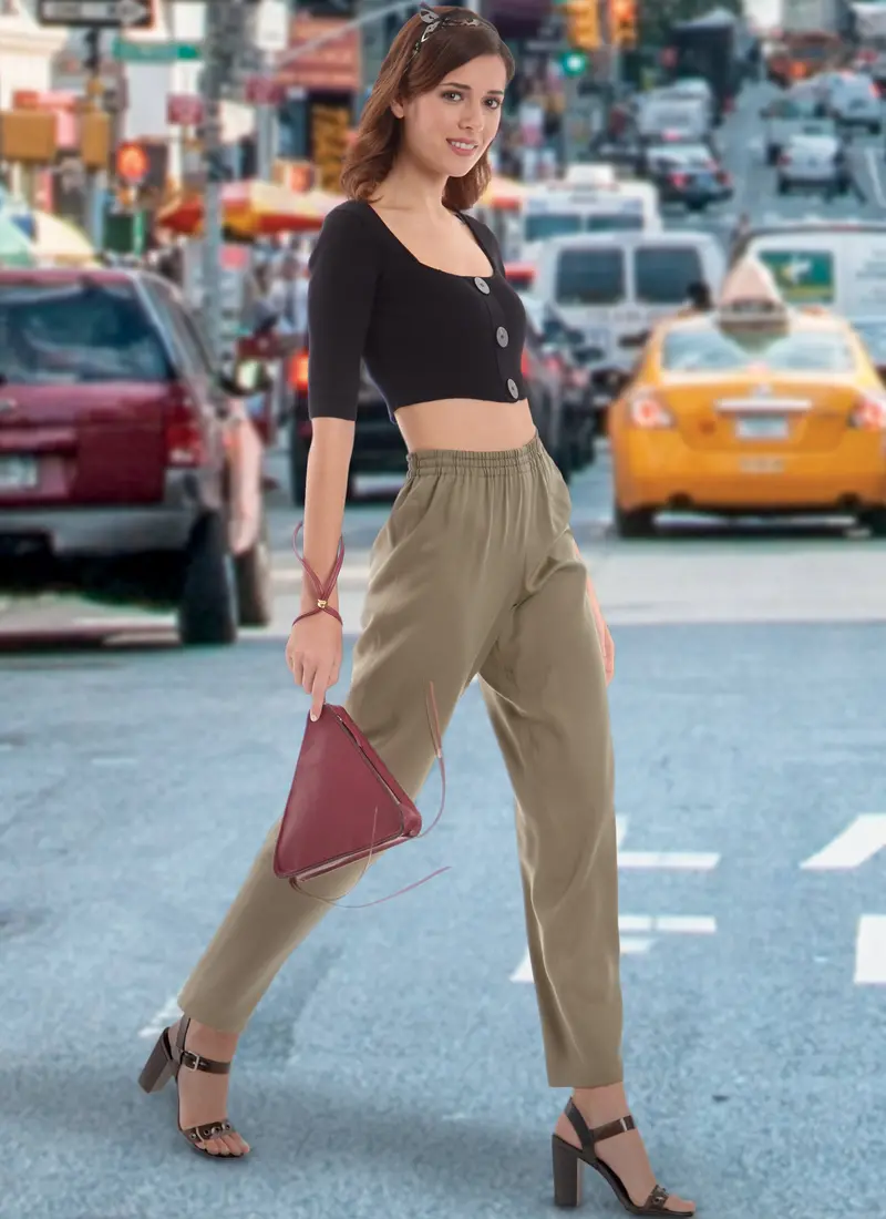 Mccall's Sewing Pattern 8057 Elastic-Waist Shorts And Trousers 1